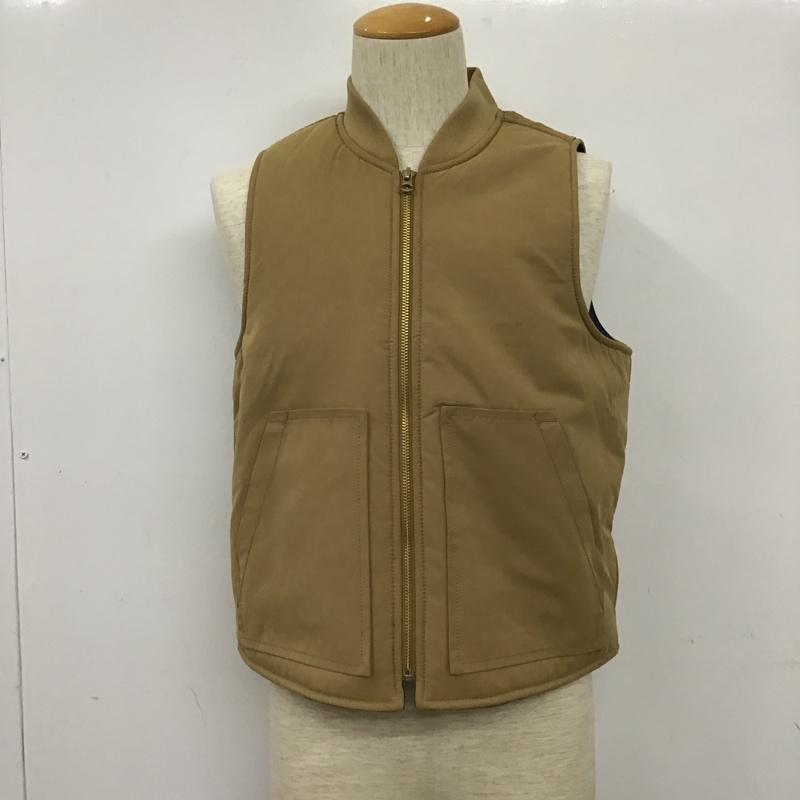 古着 USED ベスト ベスト OKONKWO ミリタリー ジップアップ S 無地 ベージュ / ベージュ /  メンズ USED 古着 中古 10101162