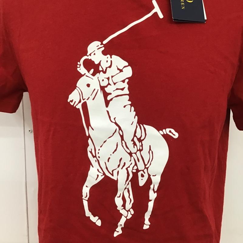 ポロラルフローレン POLO RALPH LAUREN Tシャツ 半袖 ビッグポニー クルーネック タグ付き S プリント 赤 / レッド / X 白 / ホワイト /  メンズ USED 古着 中古 10101189