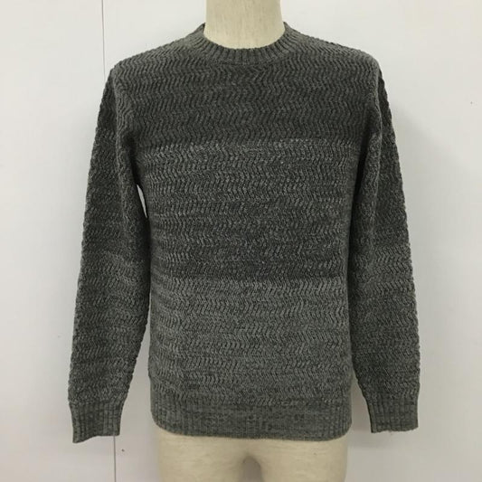 エディーバウアー Eddie Bauer ニット、セーター 長袖 クルーネック グラデーション XS 無地 灰 / グレー /  メンズ USED 古着 中古 10101226