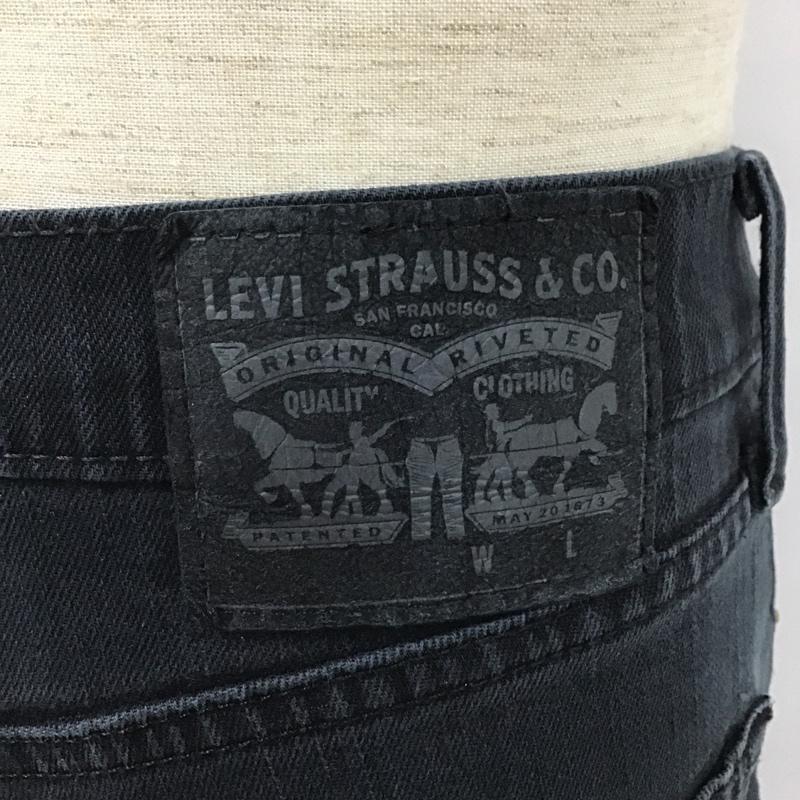 リーバイストラウスアンドコー Levi Strauss & co. パンツ デニム、ジーンズ デニムパンツ ワーカージーンズ カジュアルパンツ スリムパンツ ストレッチパンツ 29インチ 無地 黒 / ブラック /  メンズ USED 古着 中古 10101230