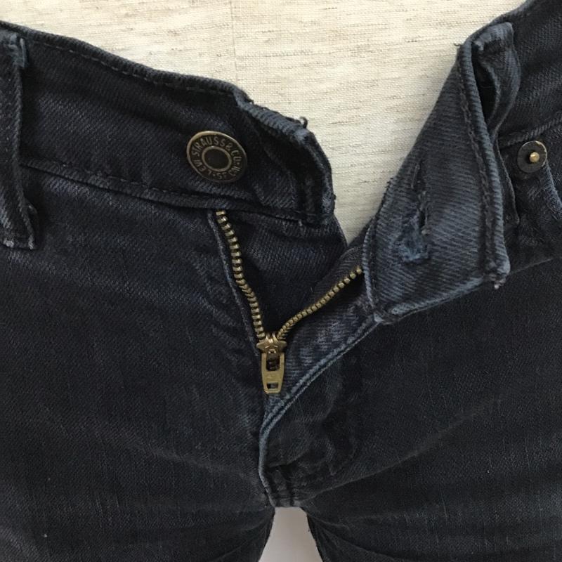 リーバイストラウスアンドコー Levi Strauss & co. パンツ デニム、ジーンズ デニムパンツ ワーカージーンズ カジュアルパンツ スリムパンツ ストレッチパンツ 29インチ 無地 黒 / ブラック /  メンズ USED 古着 中古 10101230