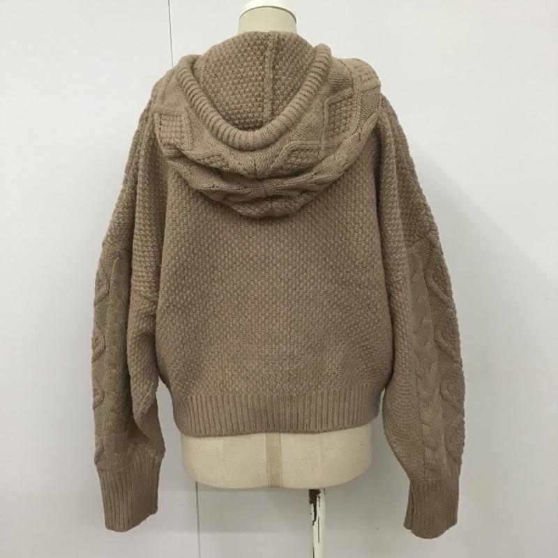 ヘザー Heather ニット、セーター 長袖 長袖ニットカットソー ケーブルニット フード付きニットカットソー セーター FREE 無地 ベージュ / ベージュ /  レディース USED 古着 中古 10101231