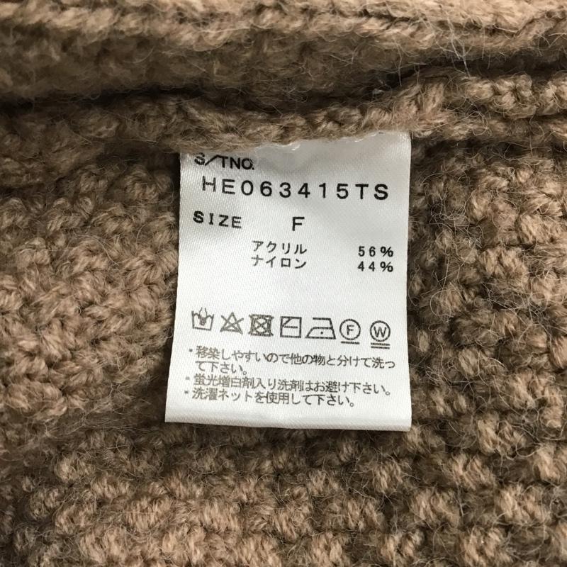 ヘザー Heather ニット、セーター 長袖 長袖ニットカットソー ケーブルニット フード付きニットカットソー セーター FREE 無地 ベージュ / ベージュ /  レディース USED 古着 中古 10101231
