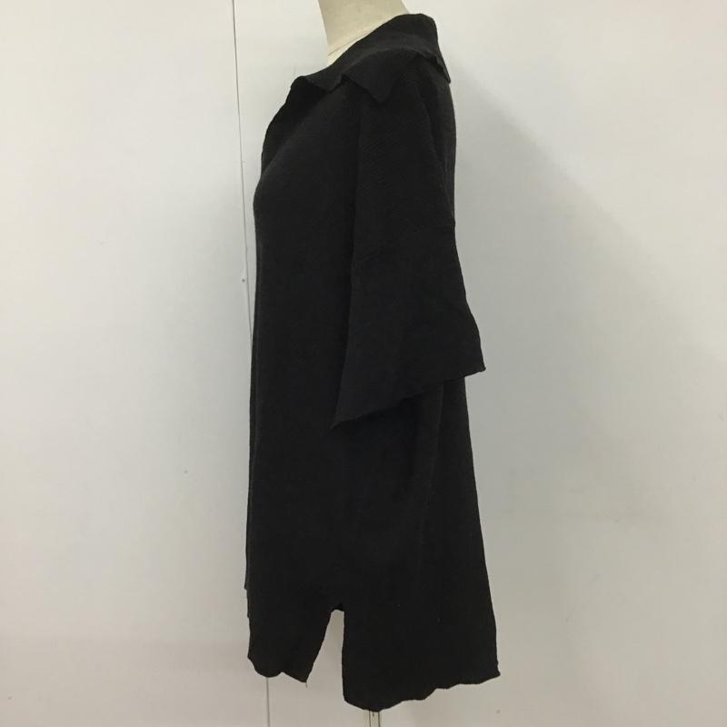 アングリッド Ungrid カットソー 半袖 半袖ニット カラーニットカットソー Vネックニットカットソー リブニットカットソー FREE 無地 黒 / ブラック /  レディース USED 古着 中古 10101247