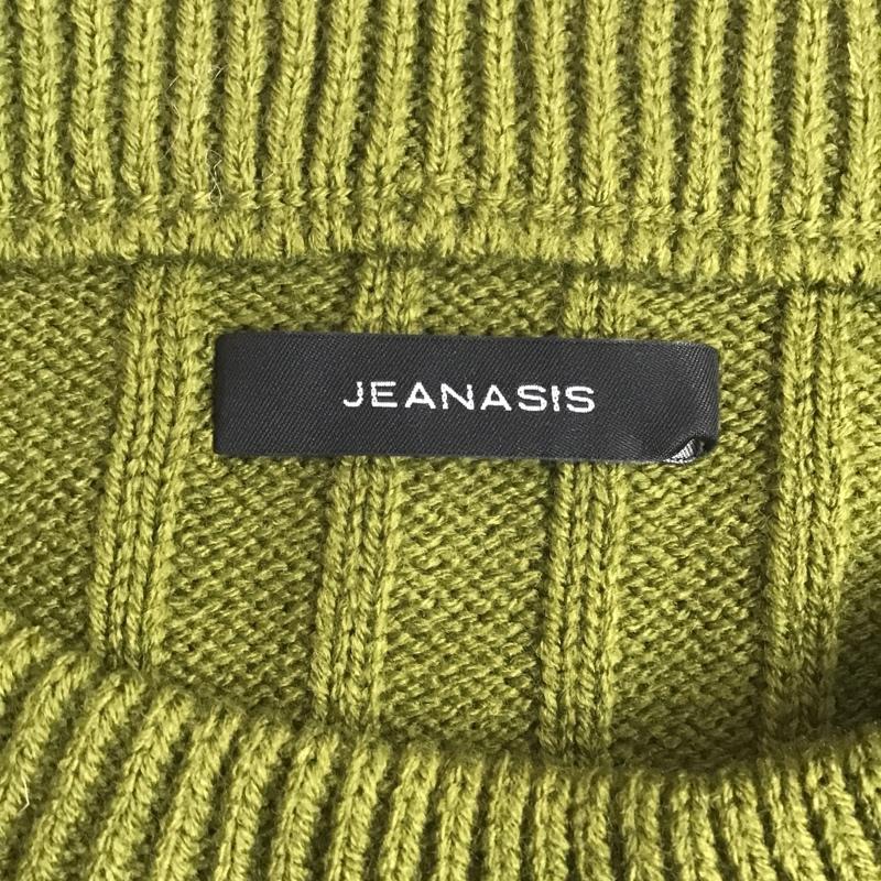 ジーナシス JEANASIS ニット、セーター 長袖 変型ニットカットソー クルーネックニットカットソー セーター 無地 緑 / グリーン /  レディース USED 古着 中古 10101252