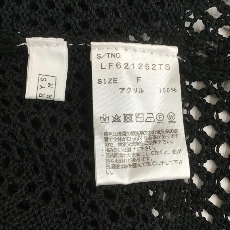 ローリーズファーム LOWRYS FARM ニット、セーター 長袖 LF621252TS ニット カギ編みニットカットソー 長袖カットソー FREE 無地 黒 / ブラック /  レディース USED 古着 中古 10101264