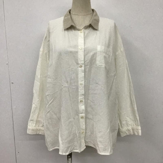サマンサモスモス Samansa Mos2 シャツ、ブラウス 長袖 FLD-1711508 サマンサモスモスクレリックシャツ 長袖シャツ カラーシャツ FREE 無地 白 / ホワイト /  レディース USED 古着 中古 10101265