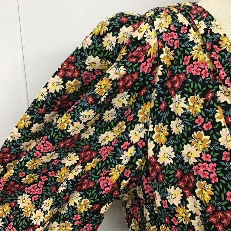 ザラ ZARA ワンピース ひざ丈スカート ミニワンピース 半袖ワンピース 花柄ワンピース フレアワンピース S 総柄 X 花柄 マルチカラー / マルチカラー /  レディース USED 古着 中古 10101266