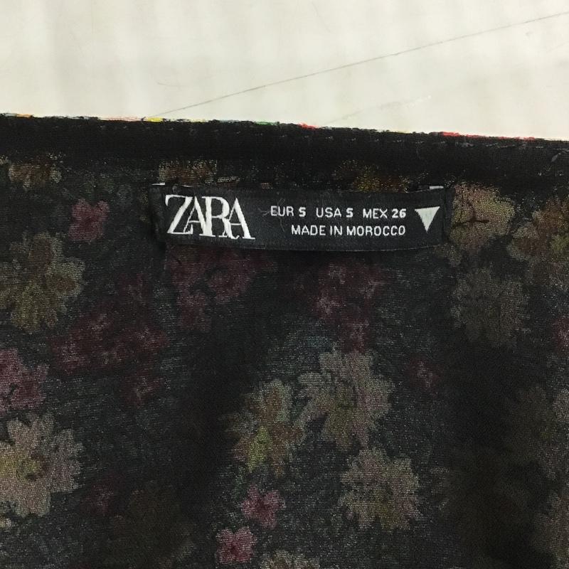 ザラ ZARA ワンピース ひざ丈スカート ミニワンピース 半袖ワンピース 花柄ワンピース フレアワンピース S 総柄 X 花柄 マルチカラー / マルチカラー /  レディース USED 古着 中古 10101266