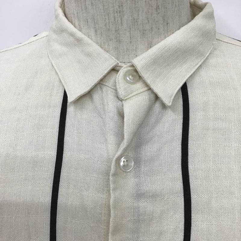 ザラ ZARA シャツ、ブラウス 半袖 半袖シャツ カラーシャツ カジュアルシャツ ストライプシャツ L ストライプ ベージュ / ベージュ /  メンズ USED 古着 中古 10101275