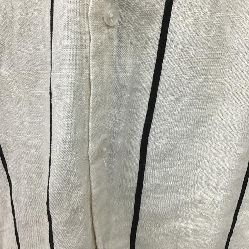 ザラ ZARA シャツ、ブラウス 半袖 半袖シャツ カラーシャツ カジュアルシャツ ストライプシャツ L ストライプ ベージュ / ベージュ /  メンズ USED 古着 中古 10101275