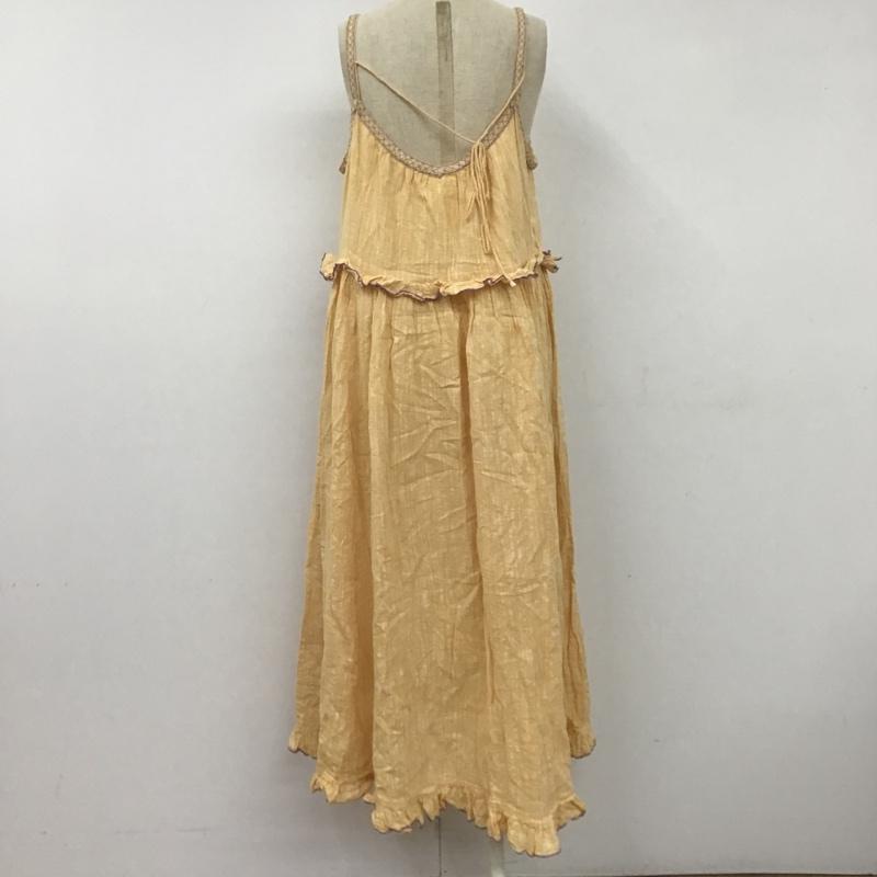フリークスストア FREAK'S STORE ワンピース ロングスカート 1114248901366 クレープ配色キャミOP キャミソールワンピース ロングワンピース FREE 無地 橙 / オレンジ /  レディース USED 古着 中古 10101281