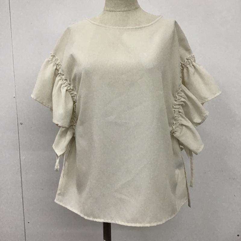 ナノユニバース nano・universe カットソー 半袖 673-9121022 リネンライクフレアスリーブブラウス 半袖カットソー バックスリットカットソー FREE 無地 白 / ホワイト /  レディース USED 古着 中古 10101291