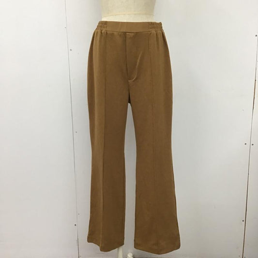 ニコアンド niko and... パンツ スラックス ST94TL02AD カットカルゼフレアパンツ センタープレス フレアパンツ カジュアルパンツ 3 無地 キャメル / キャメル /  レディース USED 古着 中古 10101292