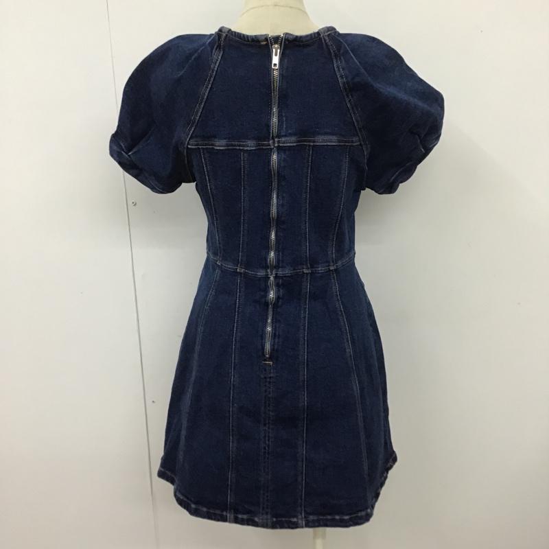 ザラ ZARA ワンピース ミニスカート デニム S 無地 インディゴ / インディゴ /  レディース USED 古着 中古 10101308