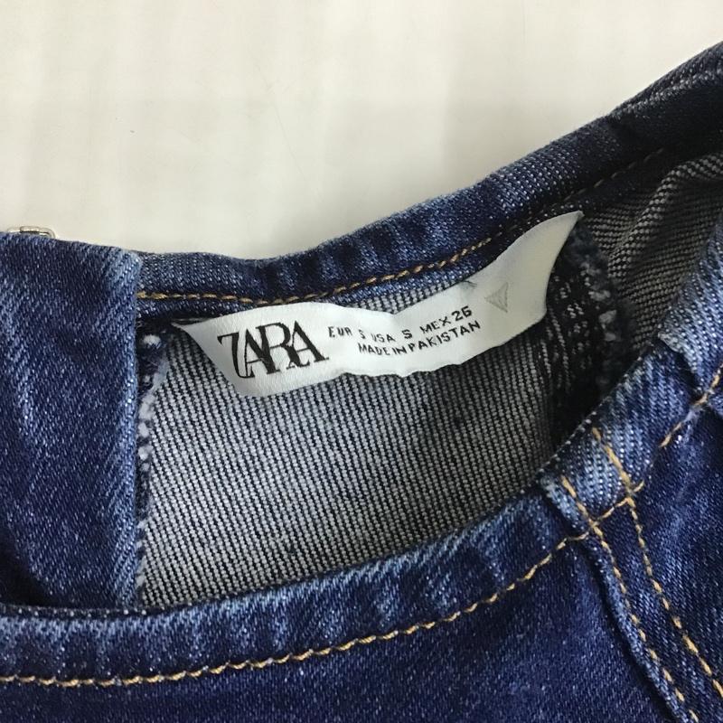 ザラ ZARA ワンピース ミニスカート デニム S 無地 インディゴ / インディゴ /  レディース USED 古着 中古 10101308