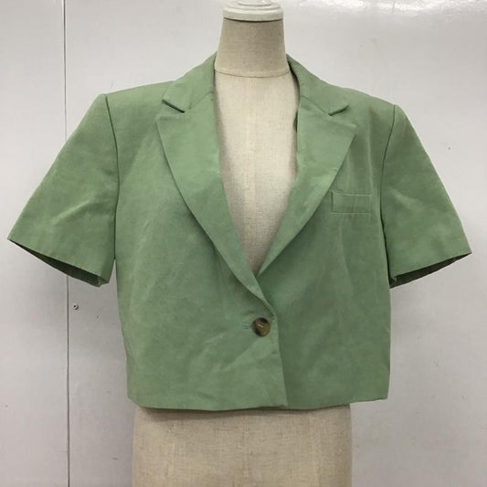 ザラ ZARA ジャケット、上着 ジャケット、ブレザー 2010 713 551 半袖 ショート丈 タグ付き M 無地 薄緑 / ライトグリーン /  レディース USED 古着 中古 10101315