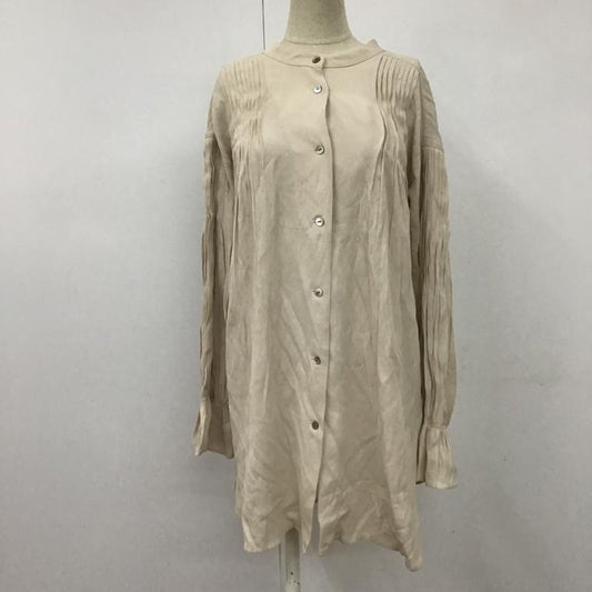ローズバッド ROSE BUD チュニック 長袖 600-0210014 ピンタック FREE 無地 グレージュ / グレージュ /  レディース USED 古着 中古 10101320