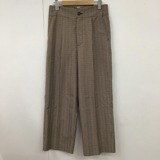 ニコアンド niko and... ボトムス ボトムス S204NL45AD クロップドパンツ L チェック 茶 / ブラウン / X 赤 / レッド / X アイボリー / アイボリー /  レディース USED 古着 中古 10101353