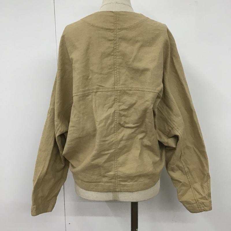 ケービーエフ KBF ジャケット、上着 ジャケット、ブレザー KB94-27S040 カシュクールブルゾン 綿麻 無地 ベージュ / ベージュ /  レディース USED 古着 中古 10101358