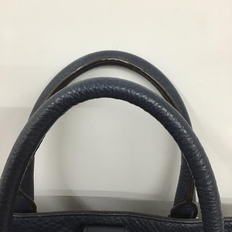 マイケルコース MICHAEL KORS ハンドバッグ ハンドバッグ 35H3GBFT2L ロゴ、文字 紺 / ネイビー / X 金 / ゴールド /  レディース USED 古着 中古 10101372