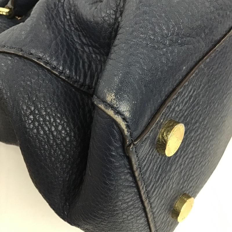 マイケルコース MICHAEL KORS ハンドバッグ ハンドバッグ 35H3GBFT2L ロゴ、文字 紺 / ネイビー / X 金 / ゴールド /  レディース USED 古着 中古 10101372