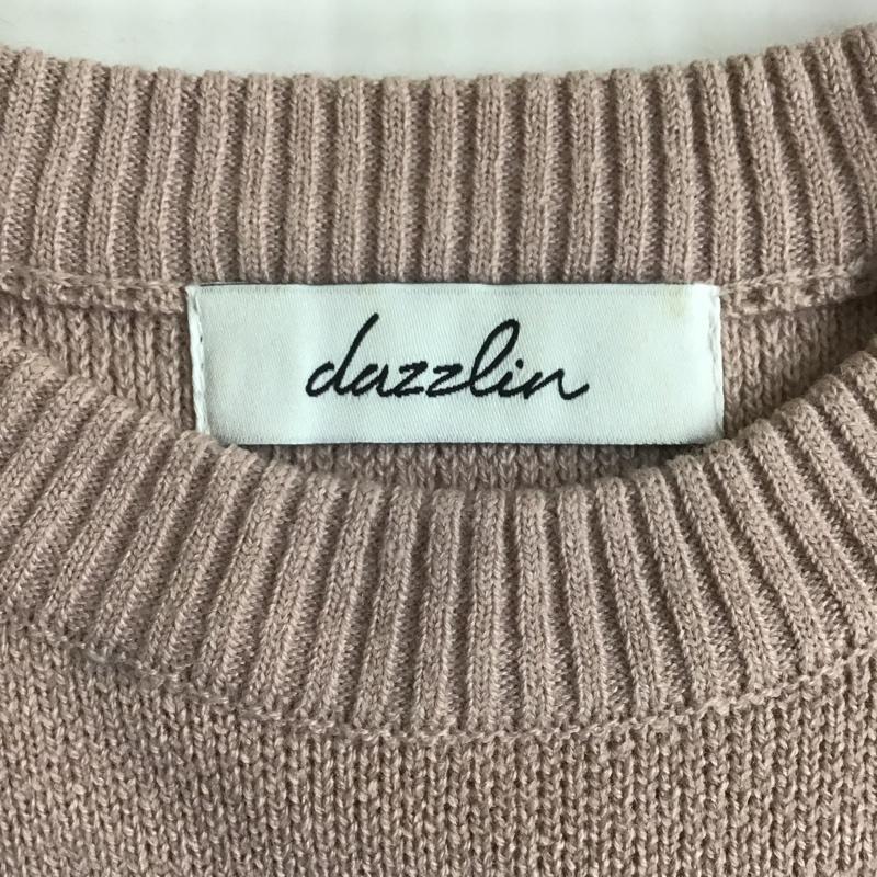 ダズリン dazzlin ワンピース ひざ丈スカート 021810300501 ベルト付ニットロングワンピース 前スリット 膝下丈 FREE 無地 桃 / ピンク /  レディース USED 古着 中古 10101378