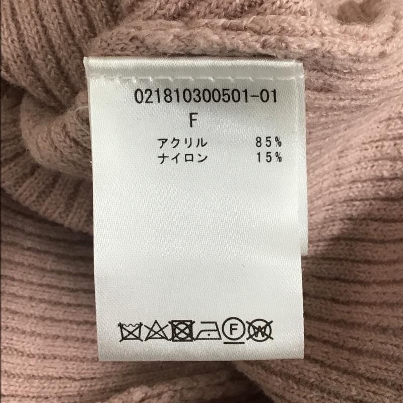 ダズリン dazzlin ワンピース ひざ丈スカート 021810300501 ベルト付ニットロングワンピース 前スリット 膝下丈 FREE 無地 桃 / ピンク /  レディース USED 古着 中古 10101378