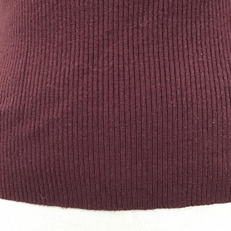 ダズリン dazzlin カットソー 長袖 021962601301 フレアスリーブ リブ タートルプルオーバー FREE 無地 ボルドー / ボルドー /  レディース USED 古着 中古 10101381