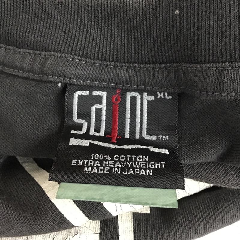 セントマイケル SAINT MICHAEL Tシャツ 半袖 クルーネック プリント バックプリント XL ロゴ、文字 黒 / ブラック /  メンズ USED 古着 中古 10101403