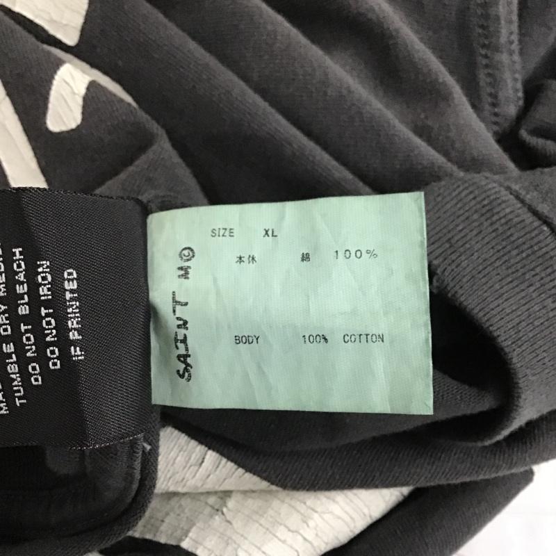 セントマイケル SAINT MICHAEL Tシャツ 半袖 クルーネック プリント バックプリント XL ロゴ、文字 黒 / ブラック /  メンズ USED 古着 中古 10101403