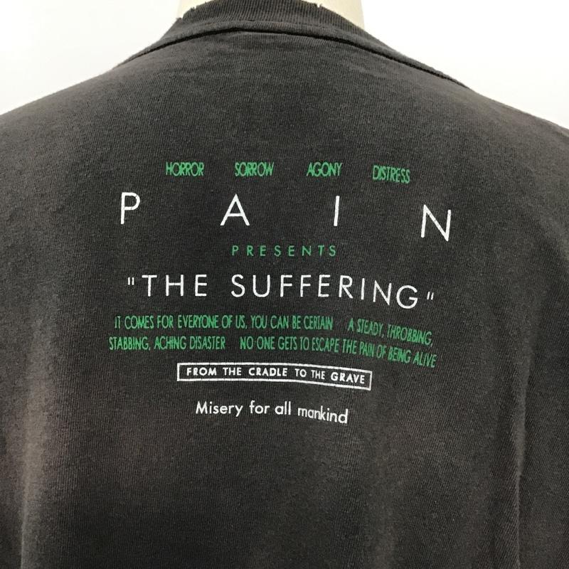 セントマイケル SAINT MICHAEL Tシャツ 半袖 SM-S23-0000-005 クルーネック バックプリント ヴィンテージ加工 XL ロゴ、文字 X ダメージ加工 黒 / ブラック /  メンズ USED 古着 中古 10101406