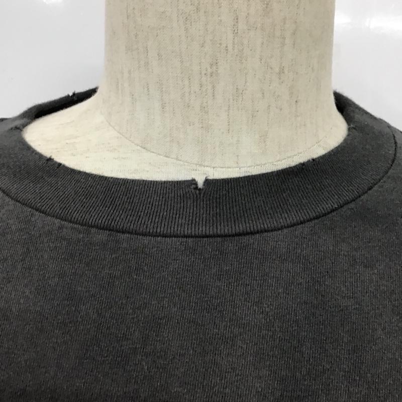 セントマイケル SAINT MICHAEL Tシャツ 半袖 SM-S23-0000-005 クルーネック バックプリント ヴィンテージ加工 XL ロゴ、文字 X ダメージ加工 黒 / ブラック /  メンズ USED 古着 中古 10101406