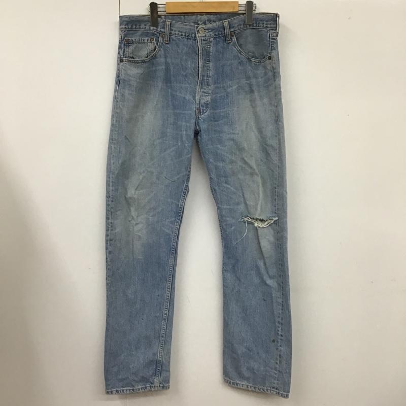 リーバイス Levi's パンツ デニム、ジーンズ 501-0130 ボタンフライ ストレート ジーパン W36 L32 36インチ 無地 青 / ブルー /  メンズ USED 古着 中古 10101413