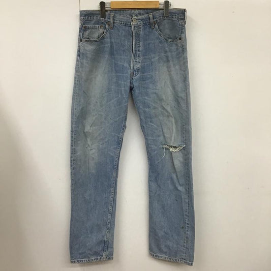 リーバイス Levi's パンツ デニム、ジーンズ 501-0130 ボタンフライ ストレート ジーパン W36 L32 36インチ 無地 青 / ブルー /  メンズ USED 古着 中古 10101413