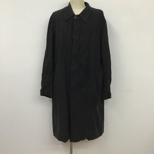 ランバン LANVIN ジャケット、上着 ジャンパー、ブルゾン ロングコート カラーロングジャケット カジュアルジャケット アウター 無地 黒 / ブラック /  メンズ USED 古着 中古 10101418