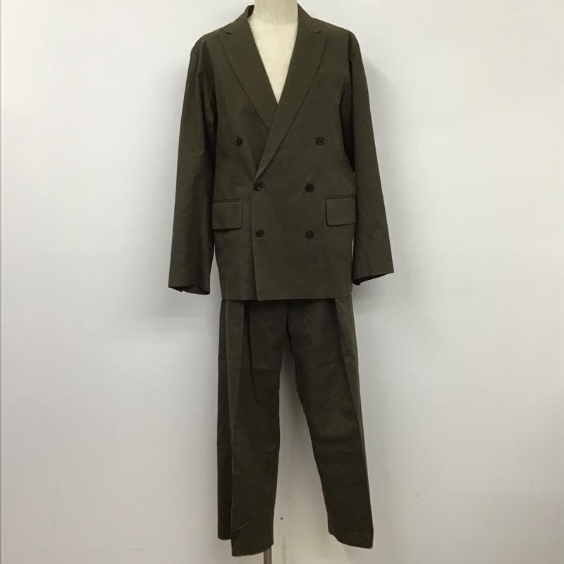 ポートバイアーク PORT BY ARK セットアップ セットアップ PO10-J001 DoubleBreastedJacket 2tuckTrousers セットアップジャケット カジュアルワイドパンツ 2 無地 カーキ / カーキ /  メンズ USED 古着 中古 10101419