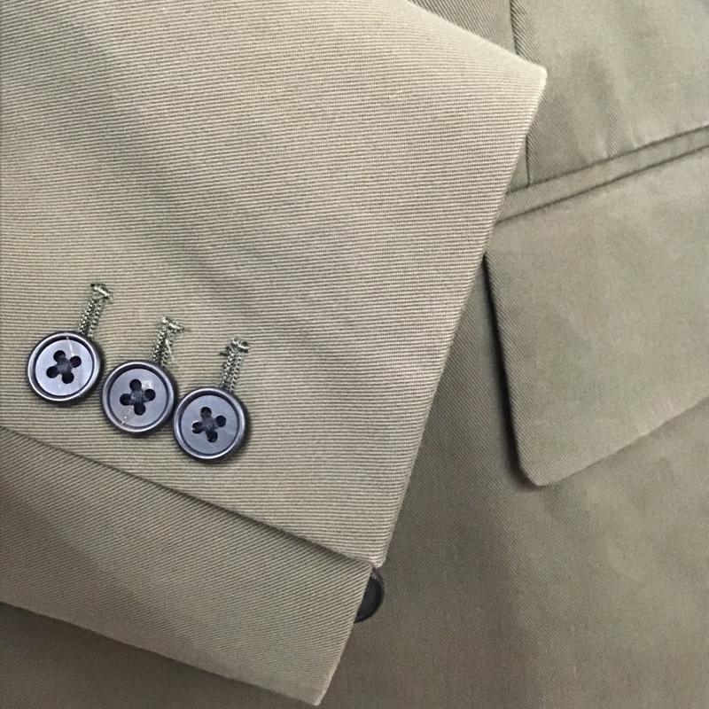 ポートバイアーク PORT BY ARK セットアップ セットアップ PO10-J001 DoubleBreastedJacket 2tuckTrousers セットアップジャケット カジュアルワイドパンツ 2 無地 カーキ / カーキ /  メンズ USED 古着 中古 10101419