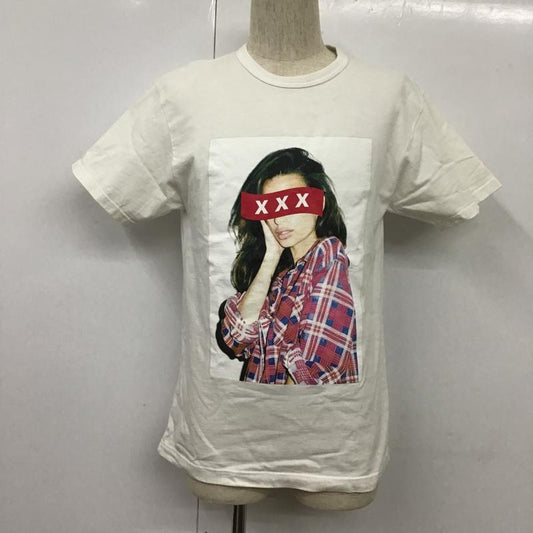 ゴッドセレクショントリプルエックス GOD SELECTION XXX Tシャツ 半袖 半袖カットソー プリントTシャツ クルーネックカットソー S プリント 白 / ホワイト /  メンズ USED 古着 中古 10101422