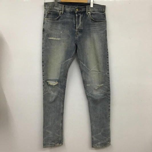 エッセンシャルズ ESSENTIALS パンツ デニム、ジーンズ デニムパンツ ダメージ加工 カジュアルジーンズ ストレートパンツ 34 無地 インディゴ / インディゴ /  メンズ USED 古着 中古 10101424