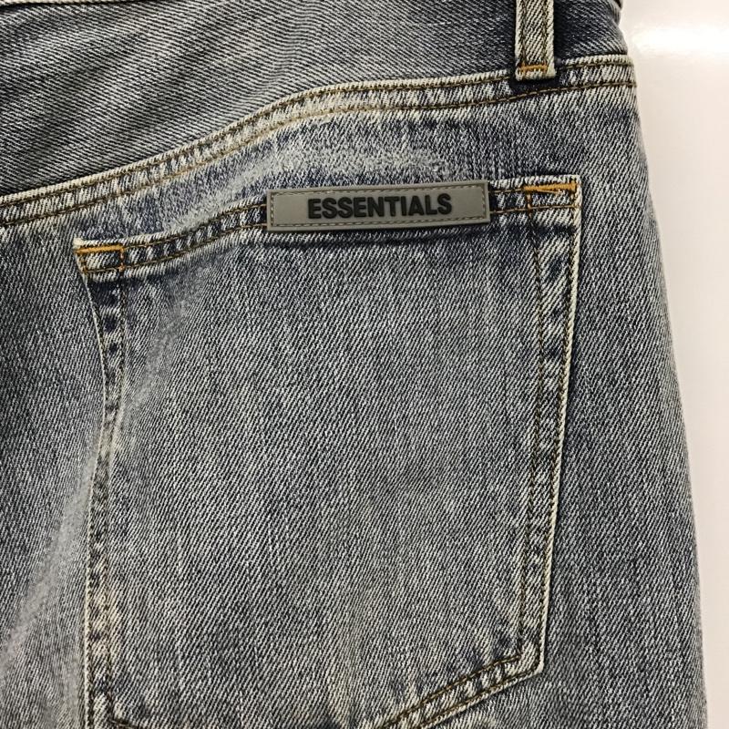 エッセンシャルズ ESSENTIALS パンツ デニム、ジーンズ デニムパンツ ダメージ加工 カジュアルジーンズ ストレートパンツ 34 無地 インディゴ / インディゴ /  メンズ USED 古着 中古 10101424
