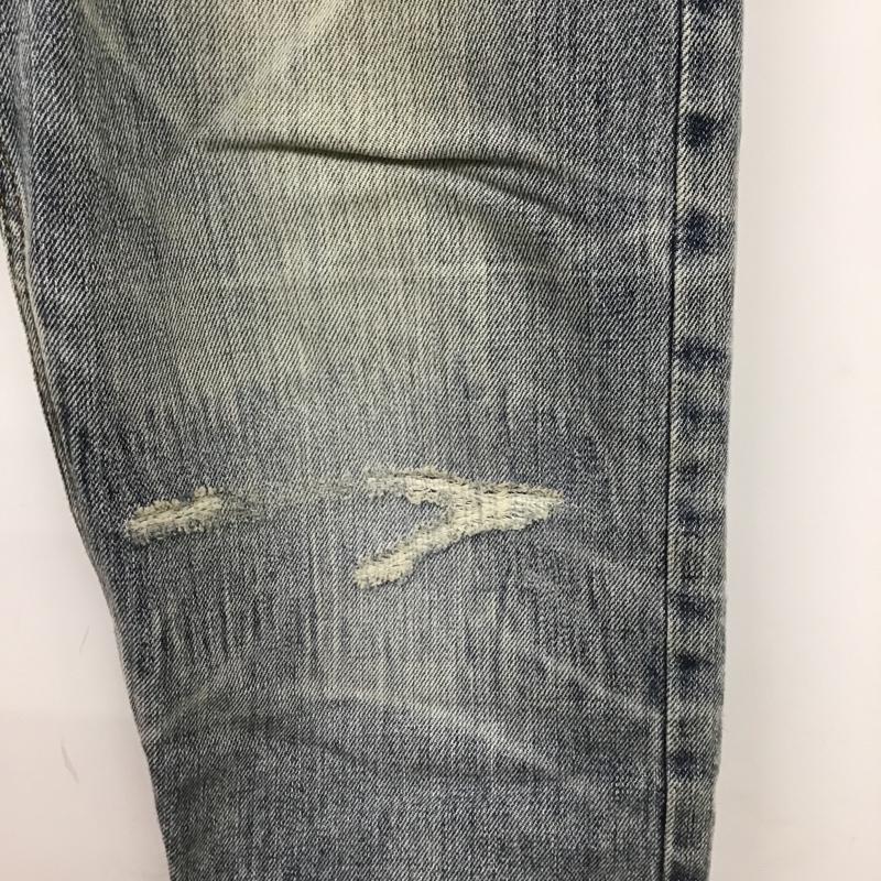 エッセンシャルズ ESSENTIALS パンツ デニム、ジーンズ デニムパンツ ダメージ加工 カジュアルジーンズ ストレートパンツ 34 無地 インディゴ / インディゴ /  メンズ USED 古着 中古 10101424