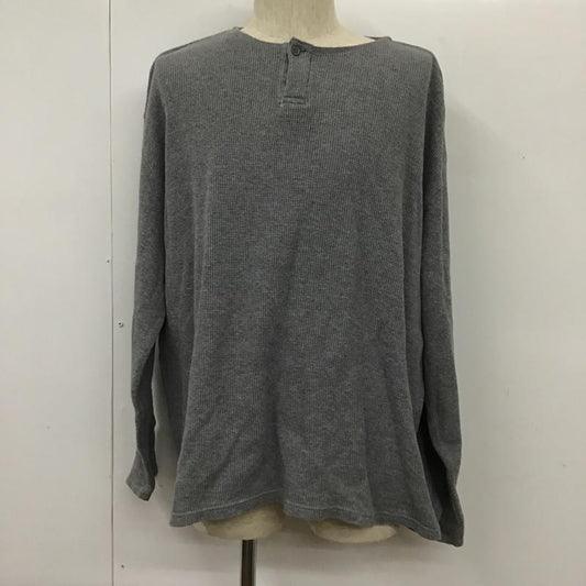 エッセンシャルズ ESSENTIALS カットソー 長袖 8312-343-1433 長袖Tシャツ ヘンリーネックカットソー ワッフルロングスリーブカットソー S 無地 灰 / グレー /  メンズ USED 古着 中古 10101429