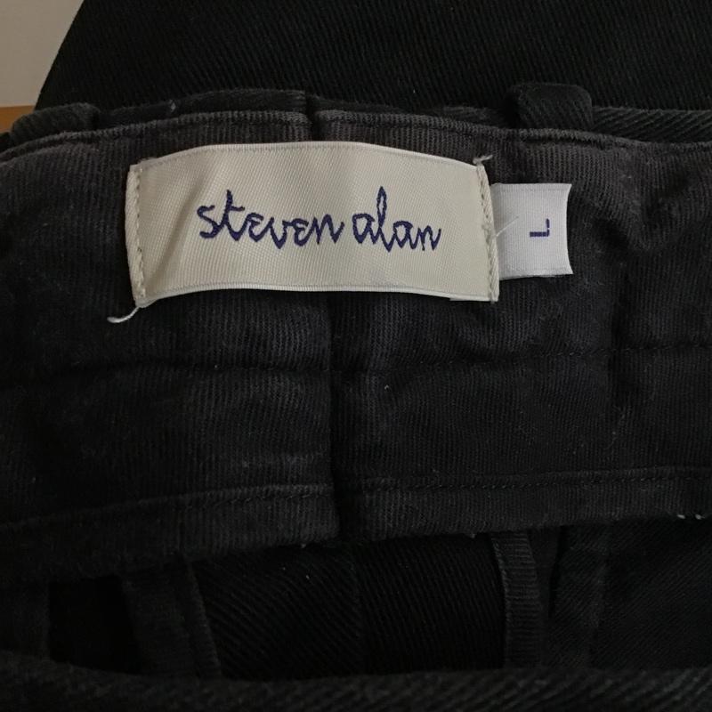 スティーブンアラン Steven Alan パンツ デニム、ジーンズ 8114-217-0336 ストレッチツイルスーパーバギーテーパードパンツ ワイドパンツ カジュアルパンツ L 無地 黒 / ブラック /  メンズ USED 古着 中古 10101430