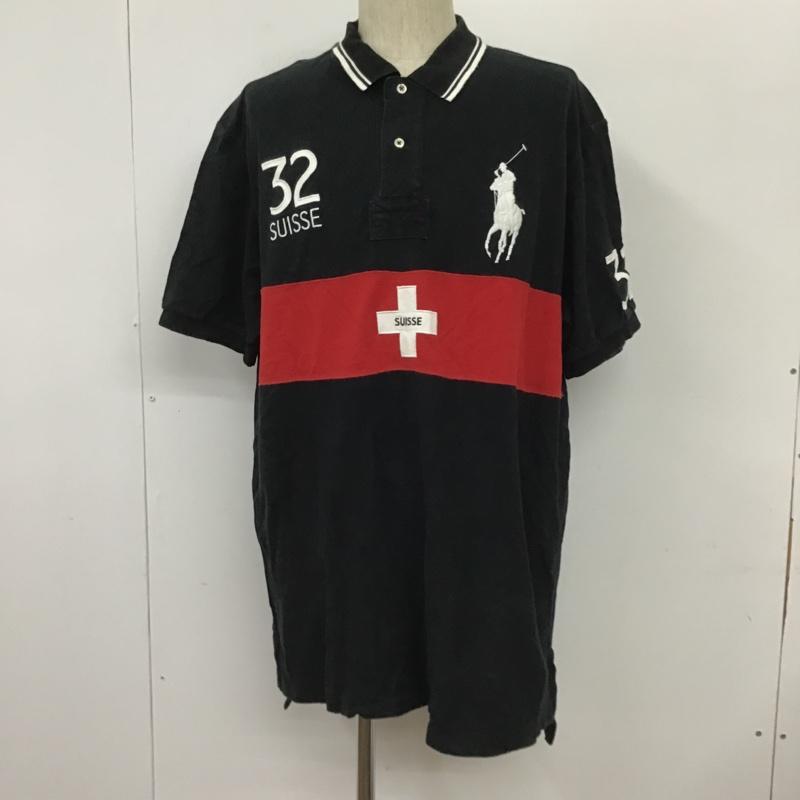 ポロバイラルフローレン Polo by RALPH LAUREN ポロシャツ 半袖 半袖ポロシャツ カラーシャツカットソー 刺繍カットソー 半袖カットソー XL ロゴ、文字 X 刺繍 白 / ホワイト / X 黒 / ブラック / X 赤 / レッド /  メンズ USED 古着 中古 10101431