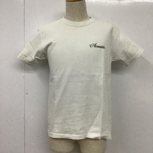 アコースティック ACOUSTIC Tシャツ 半袖 半袖カットソー プリントTシャツ クルーネックカットソー M ロゴ、文字 白 / ホワイト /  メンズ USED 古着 中古 10101439