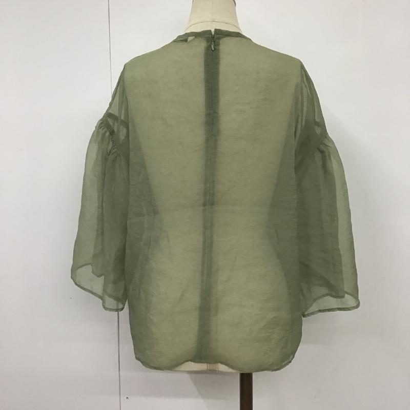 クラネ CLANE カットソー 半袖 13112-5012 半袖カットソー クルーネックカットソー シースルーカットソー 1 無地 緑 / グリーン /  レディース USED 古着 中古 10101450