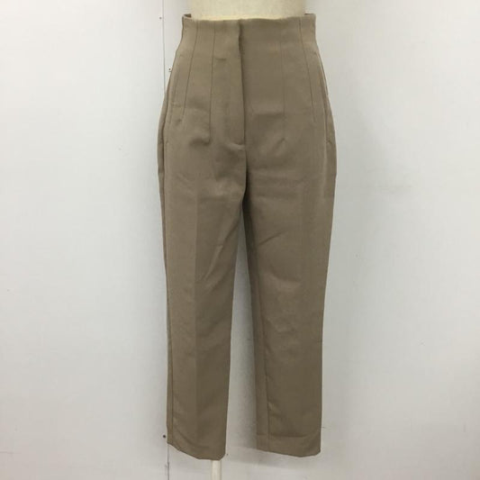 ザラ ZARA パンツ スラックス センタータックパンツ カジュアルパンツ ストレートパンツ ストレッチパンツ XS 無地 ベージュ / ベージュ /  レディース USED 古着 中古 10101455