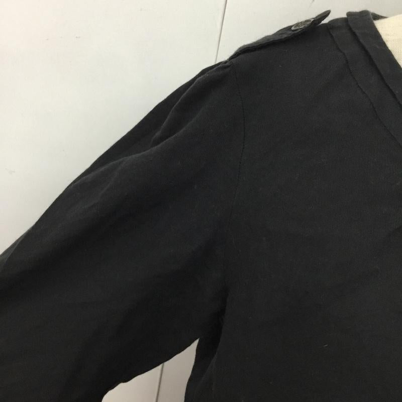 バーバリーロンドン Burberry London カットソー 長袖 長袖カットソー ヘンリーネックカットソー 長袖シャツカットソー 38 無地 黒 / ブラック /  レディース USED 古着 中古 10101457