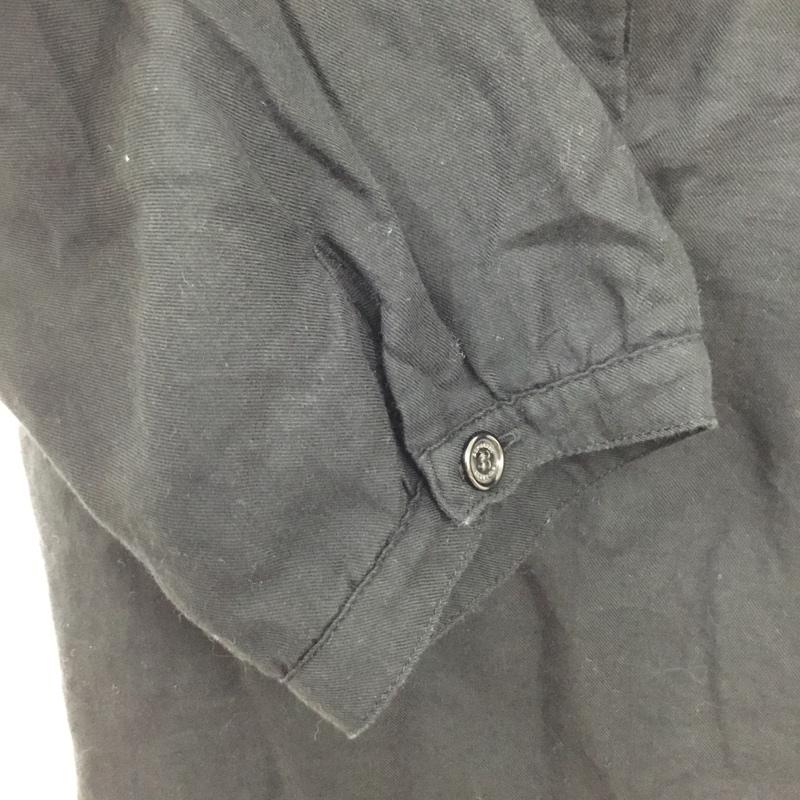 バーバリーロンドン Burberry London カットソー 長袖 長袖カットソー ヘンリーネックカットソー 長袖シャツカットソー 38 無地 黒 / ブラック /  レディース USED 古着 中古 10101457